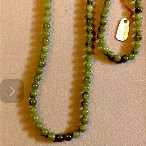 Authentic Jade Necklace and matching bracelet